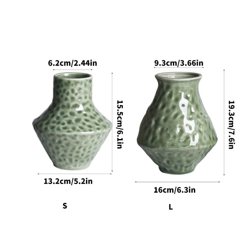 Keramik Blumengesteckvasen Natürliche Unvollkommenheiten Handgefertigte Dekoration für Wohnzimmer Schlafzimmer