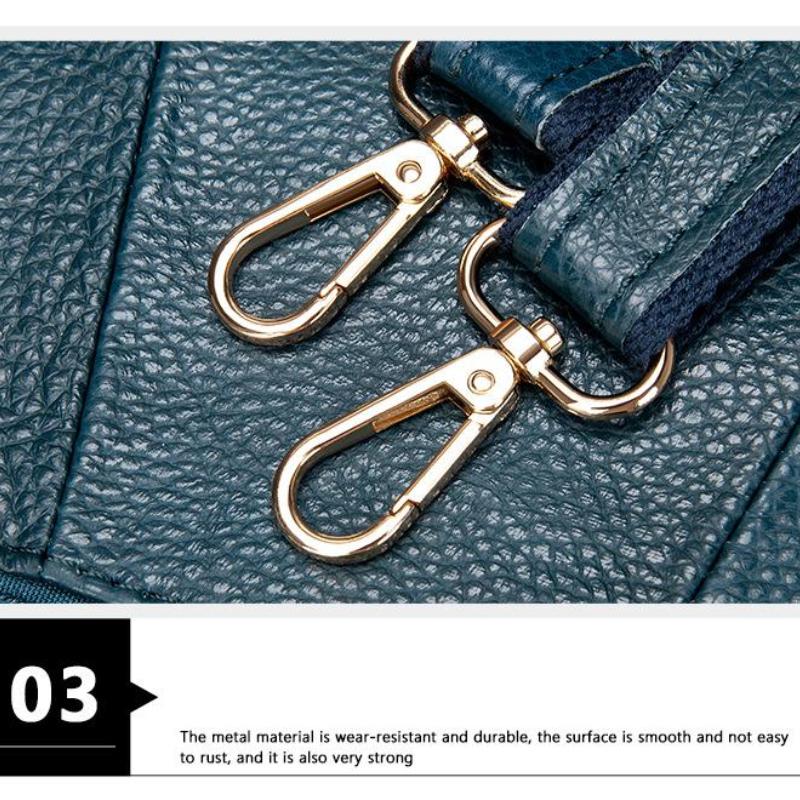 Johnature Fritid Dameveske Ekte skinn Vintage Ensfarge Myk ekte kuskinn Allsidige skulder- og crossbodyvesker