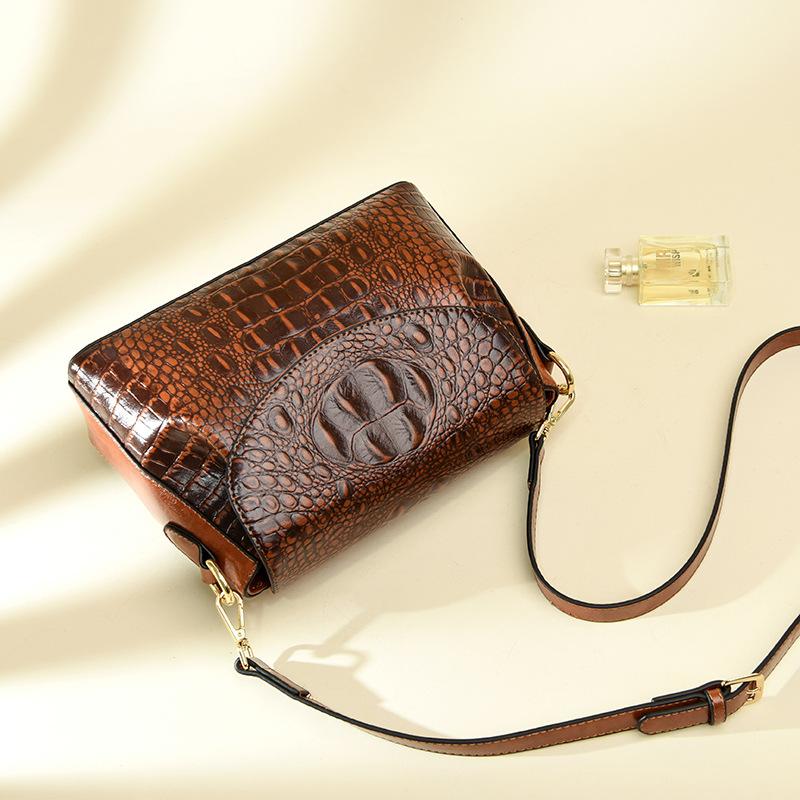 Sac à bandoulière pour femme, nouvelle mode européenne et américaine, motif crocodile, grande capacité, sac à bandoulière pour femme