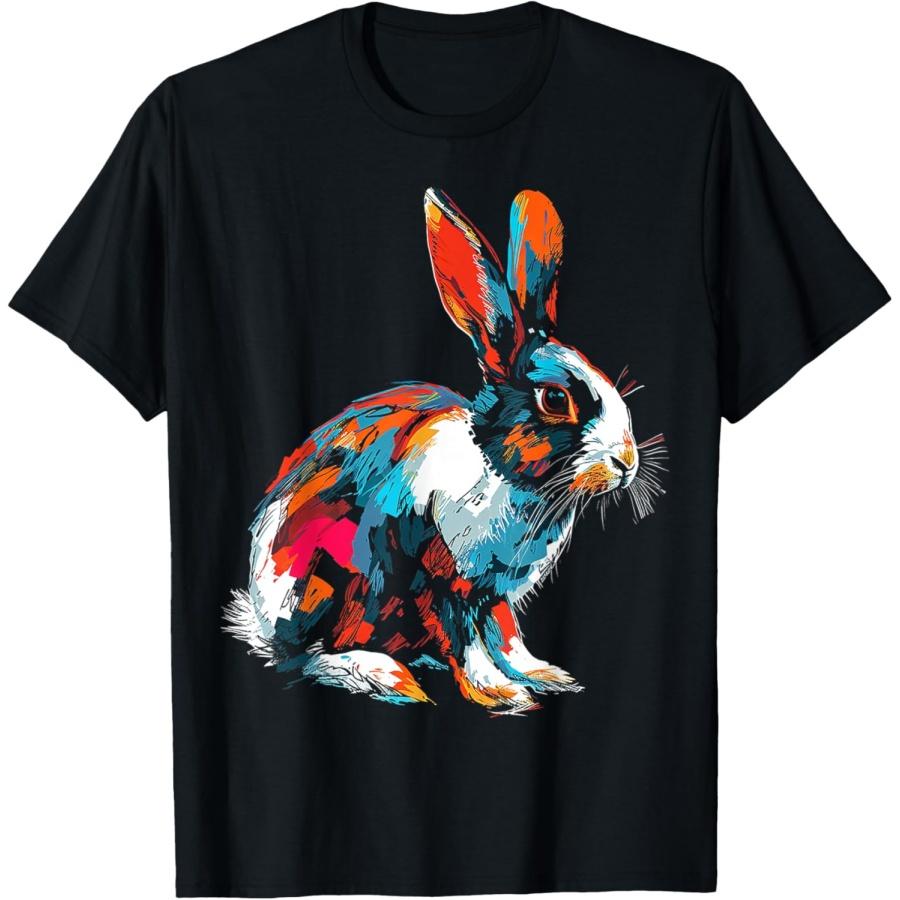 

Rabbit Colorful Animal Zoo Art Rabbit T-Shirt XXXXXL чорний