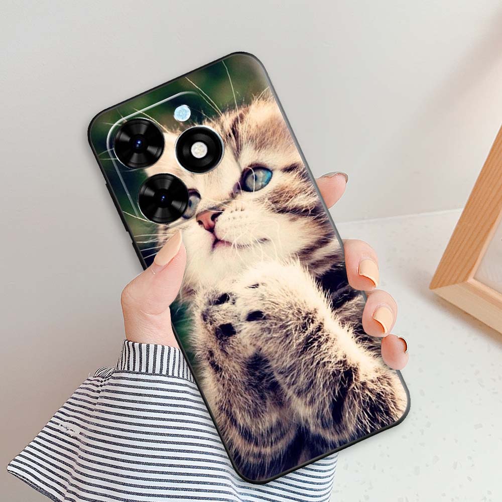 For Tecno Spark GO 2024 Case For Spark GO 2023 Cover Black Edge Soft Silicone Phone Cases For Spark GO 2022 Shell Bumper Funda