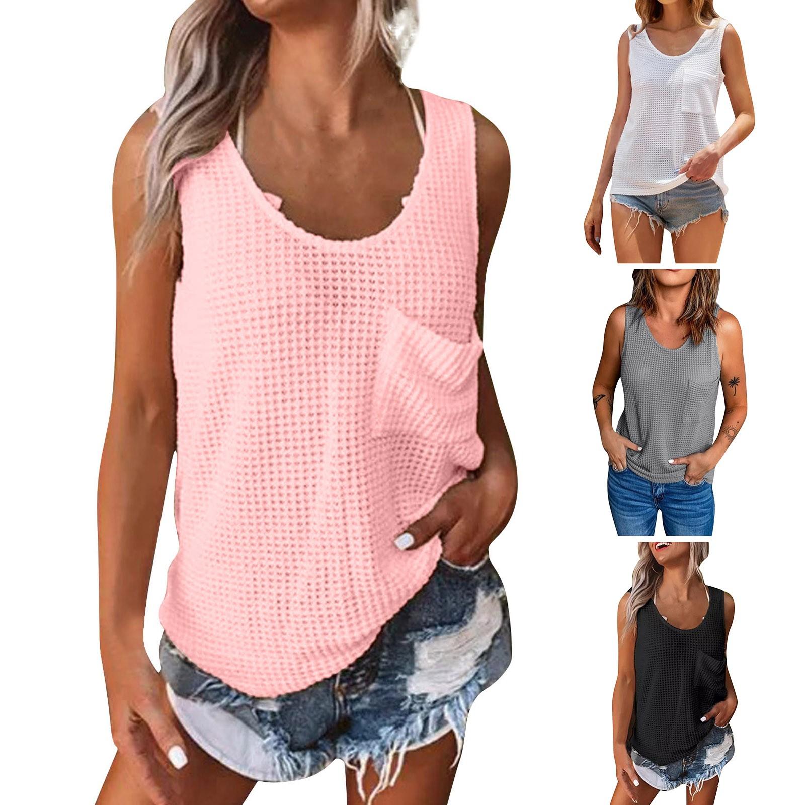 

Женская мода с v-образным вырезом и леопардовым принтом, карманная майка без рукавов, свободная футболка