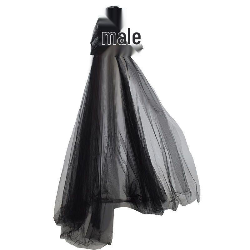 Stylish Hooded Mesh Witch Reaper Cloak & Vampire Cape for Halloween Cosplay