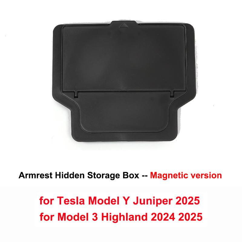 For Tesla New Model Y Juniper 2025 Center Control Armrest Storage Organizer Box Water Cup Sunglasses Phone Holder Tray MY LAUNCH