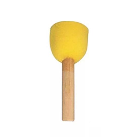 5Pcs Painting Brushes Super Soft Head User-friendly Wood Round Sponge Foam Brush DIY Painting Gadgets School Supplies