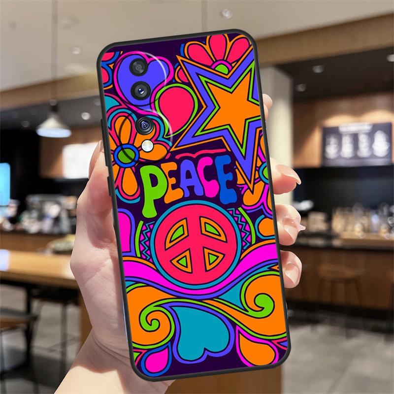 Hippy Hippie Psychedelic Art Peace Case For Honor Magic 5 6 7 8 Pro Honor 200 400 50 70 90 Lite X8b X8c X9b X9c X9d Win RT Cover
