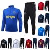 Mens Long Sleeve Soccer Training Jersey Sports Top Adult Multi Team Colors