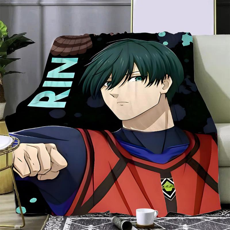 Koc z nadrukiem anime Blue Lock Japonia Koc piknikowy Ciepły koc Miękki i wygodny koc Dom Podróż Prezent urodzinowy