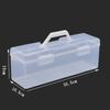Plastic Clear Storage Box Clear Desktop Organizer Marker Pen Storage Holder with Handle Calligraphy Toolbox Stationery Storage
