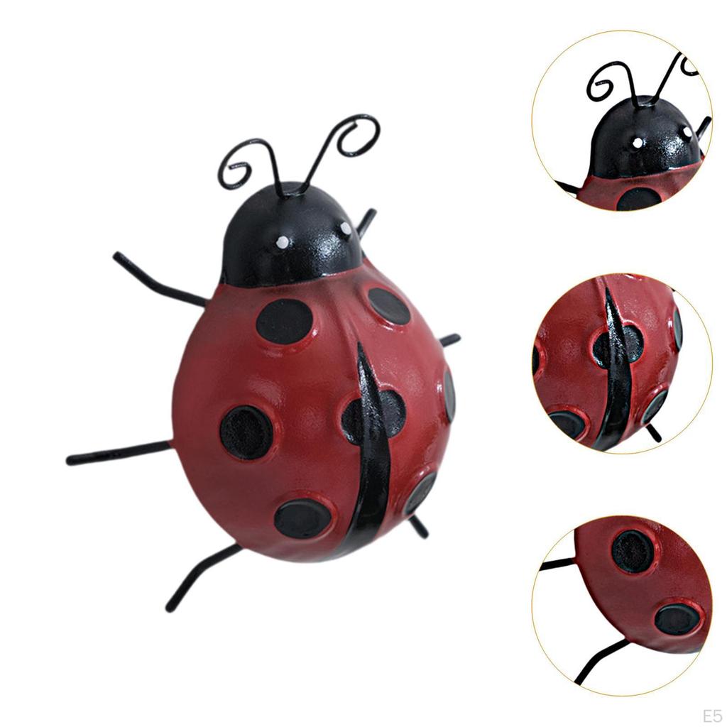 Adorable Ladybug Metal Wall Art for Home and Garden