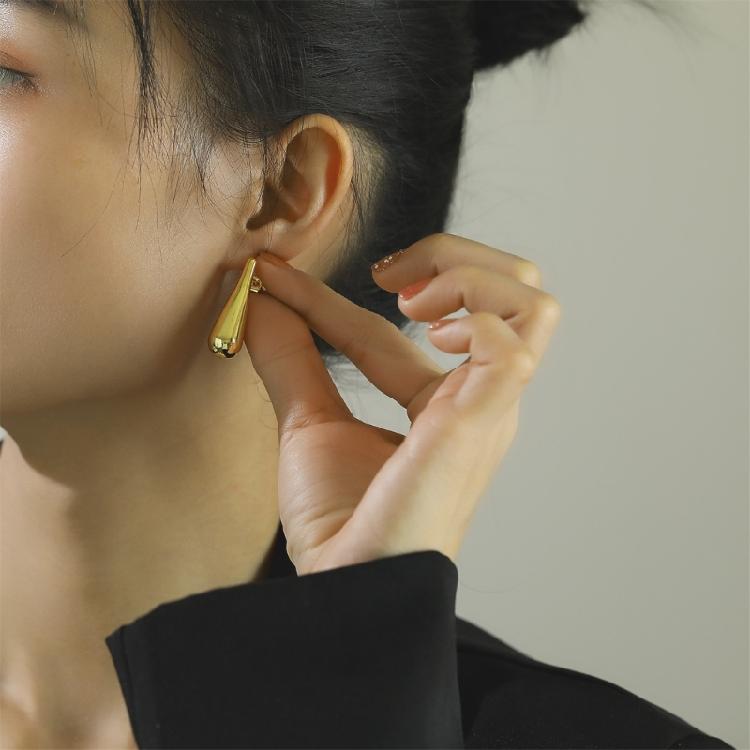Stainless Steel Teardrop Earrings Waterproof Waterdrop Studs Earrings Jewelry for Sensitive Skin and Daily Adornment