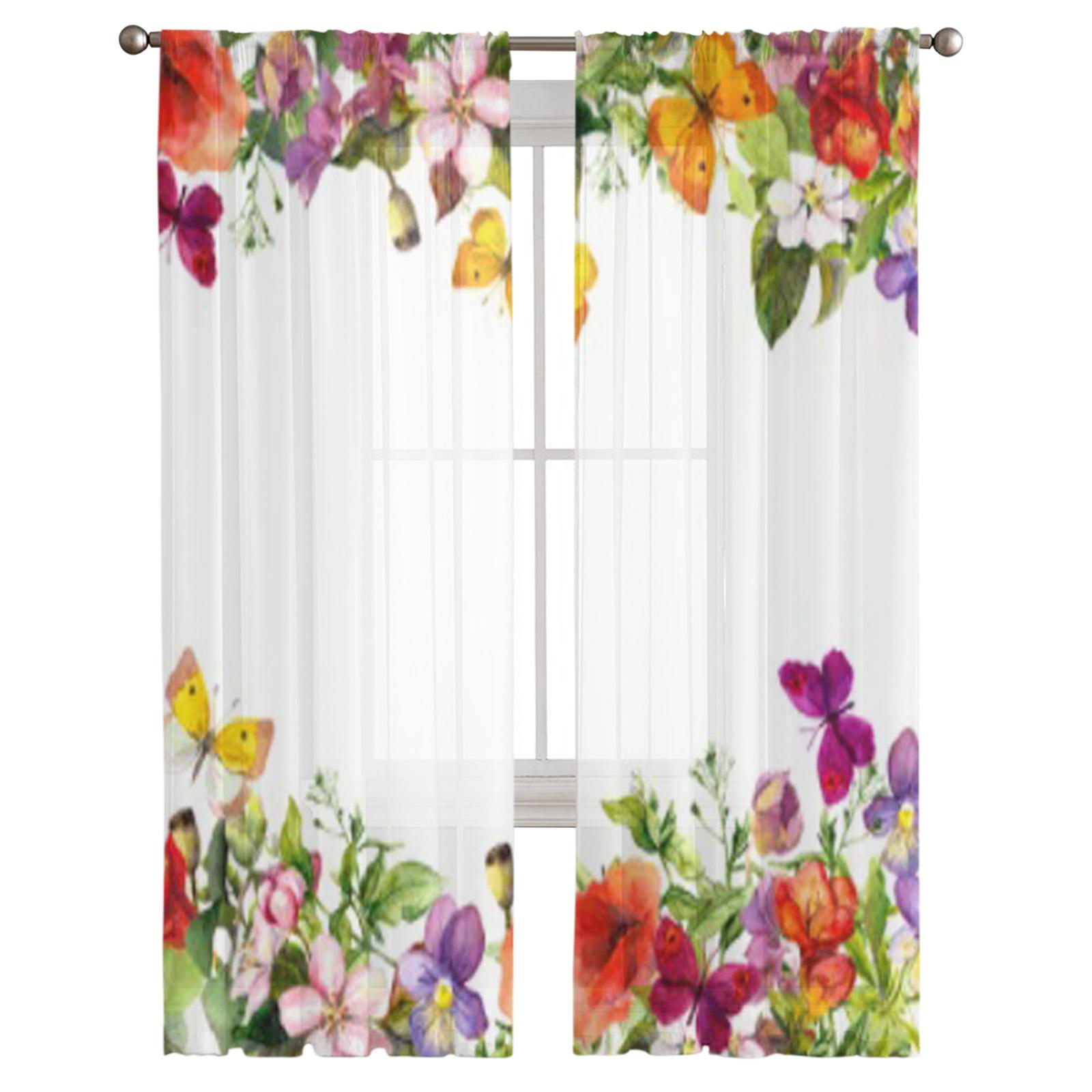 Бесшовный акварельный летний луг с бабочками — фото 3