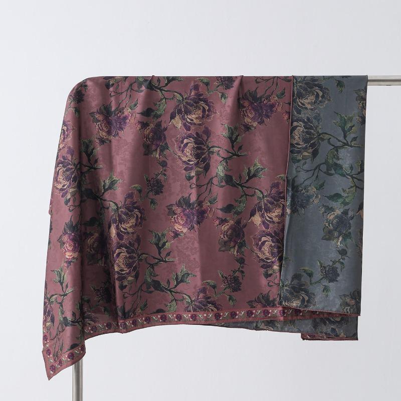 Chinese style fragrant cloud gauze square scarf silk scarf floralsprinting double-sided silk scarf shawl