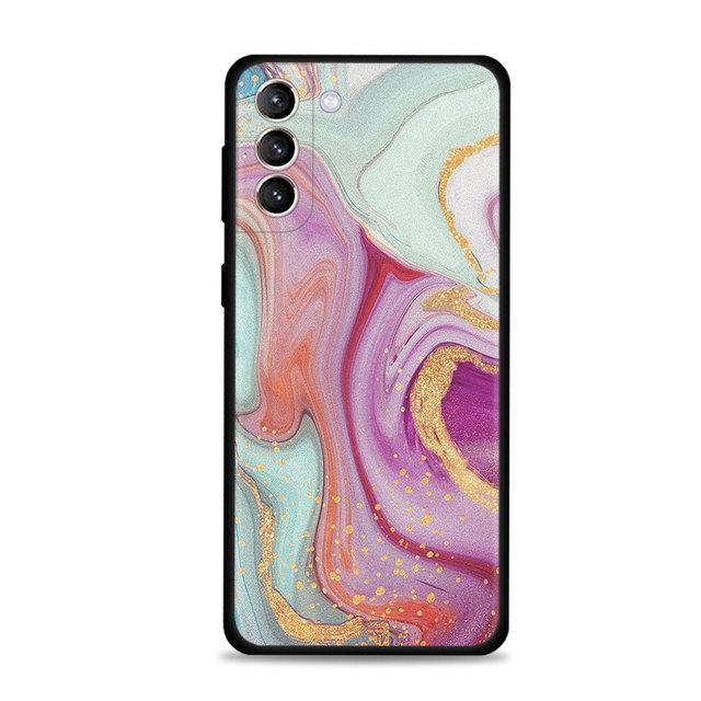 

Чехол для Samsung Galaxy S22 S21 S20 Ultra Fe S10 S9 S8 Plus S10e Note 20ultra 10plus, чехол Beauty Marble Gold Texture Quicksan For Samsung S22 5G