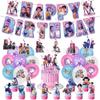 Le Sserafim Birthday Party Decoration Kit with Banner, Garland, Cake Toppers, Balloons Kpop Theme Party Supplies