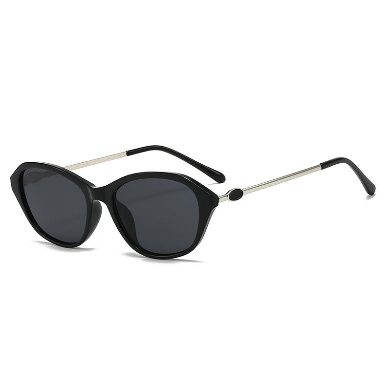 Vintage Oval Sunglasses for Women Men Elliptic Sun Glasses Female Round Eyewear for Male Female Cat Eye Eyeglasses