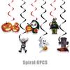 Halloween Party Decoration Set with Pumpkin and Ghost Balloons, Banners, Honeycomb Balls, and Tablecloth