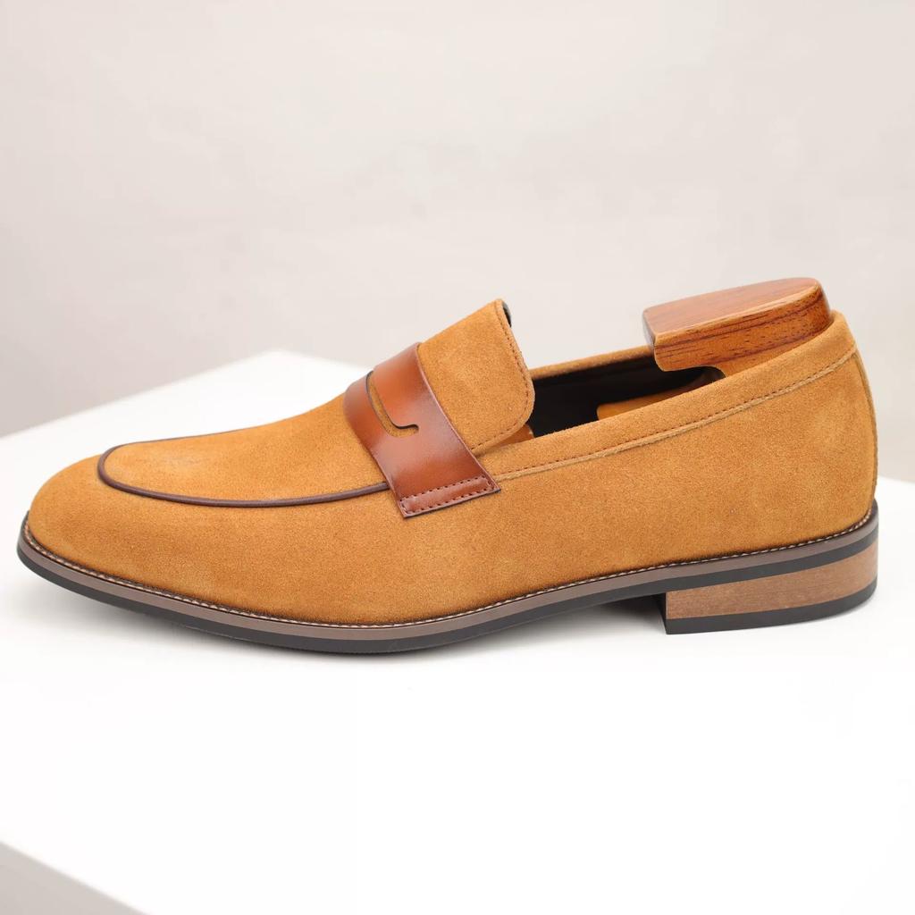 Fashion Italian Genuine Leather Men's Dress Shoes Fashion Business Loafers for Men Formal Shoes Moccasins Lightweight Driving Shoes