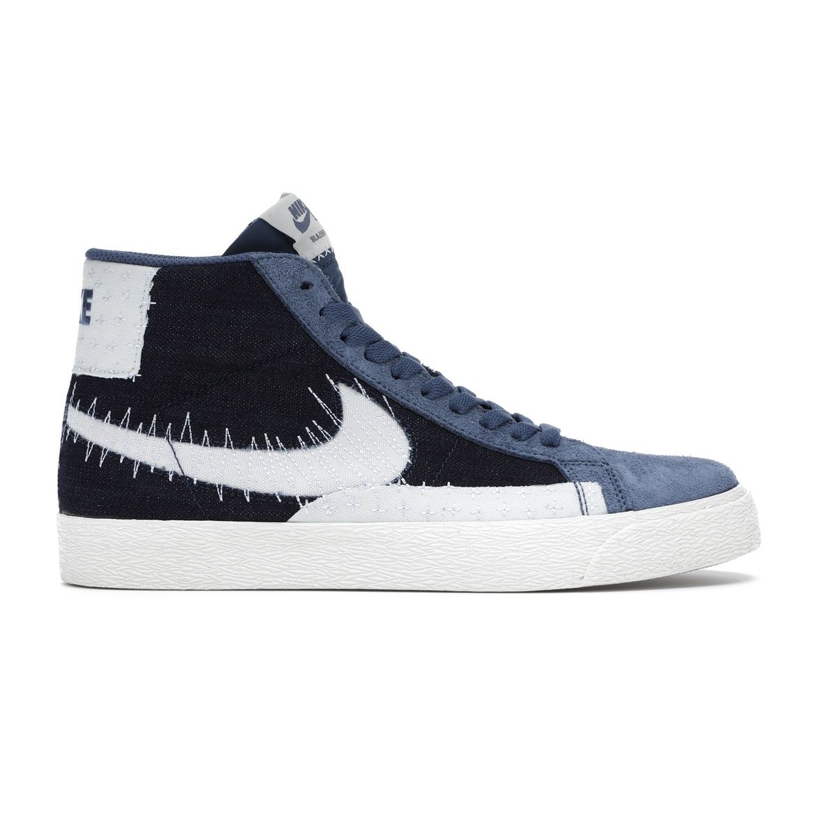 

Nike Blazer Mid SB Sashiko Pack — темно-синие кроссовки унисекс Mystic Blue Sail Gum, светло-коричневые CT0715-400