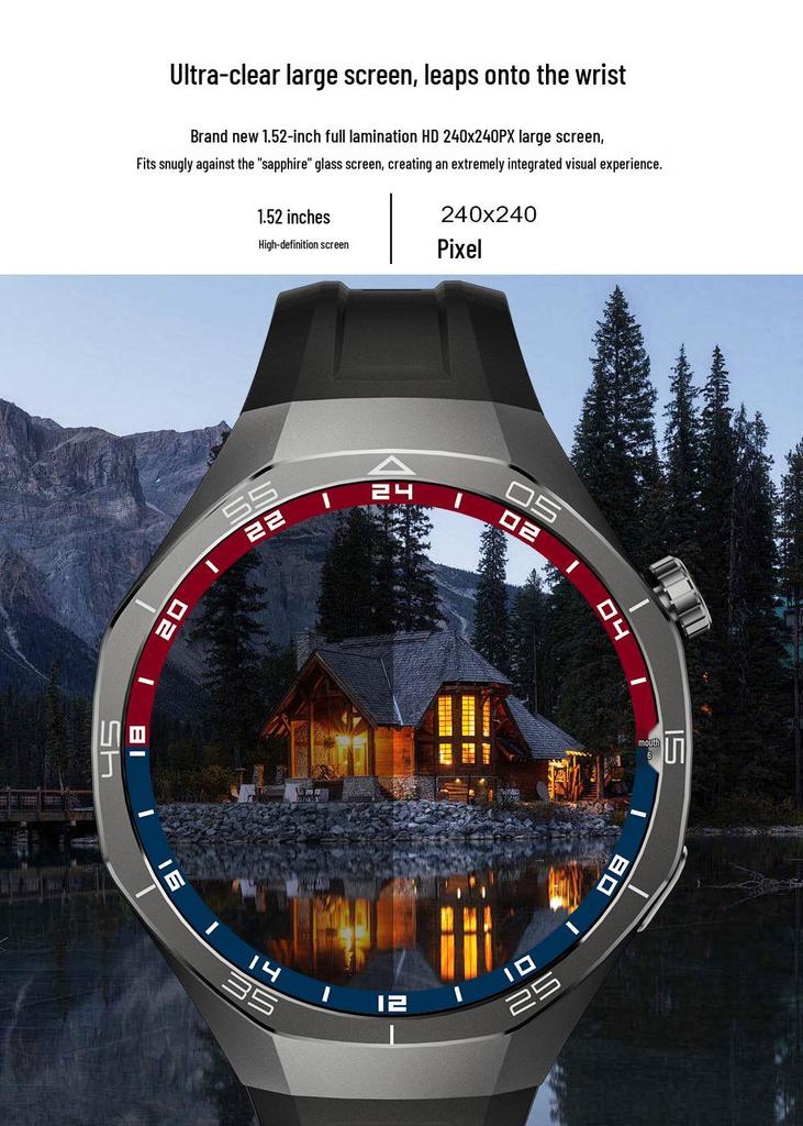 GT5PRO Herren Smartwatch Rundes Zifferblatt: Sport Bluetooth mit NFC & Langer Akkulaufzeit