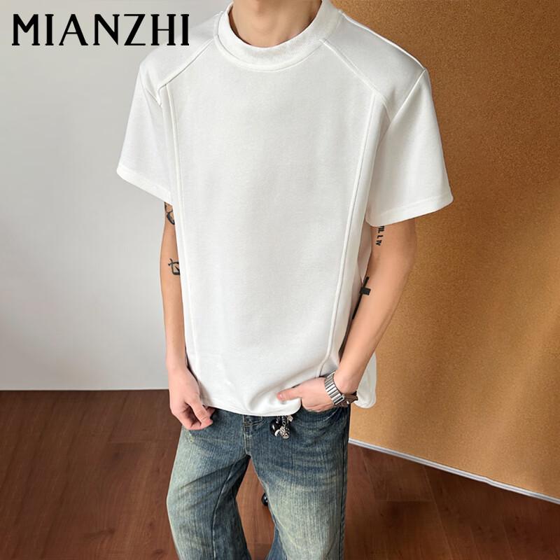 Men s Cotton-blend Round Neck Short Sleeve T-Shirt 2XL