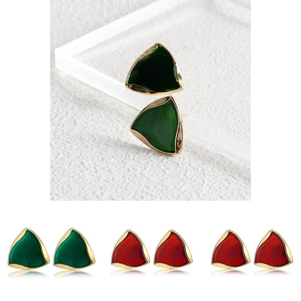 Creative Trendy Triangle Alloy Earrings Chic Simple Design For Occasions All