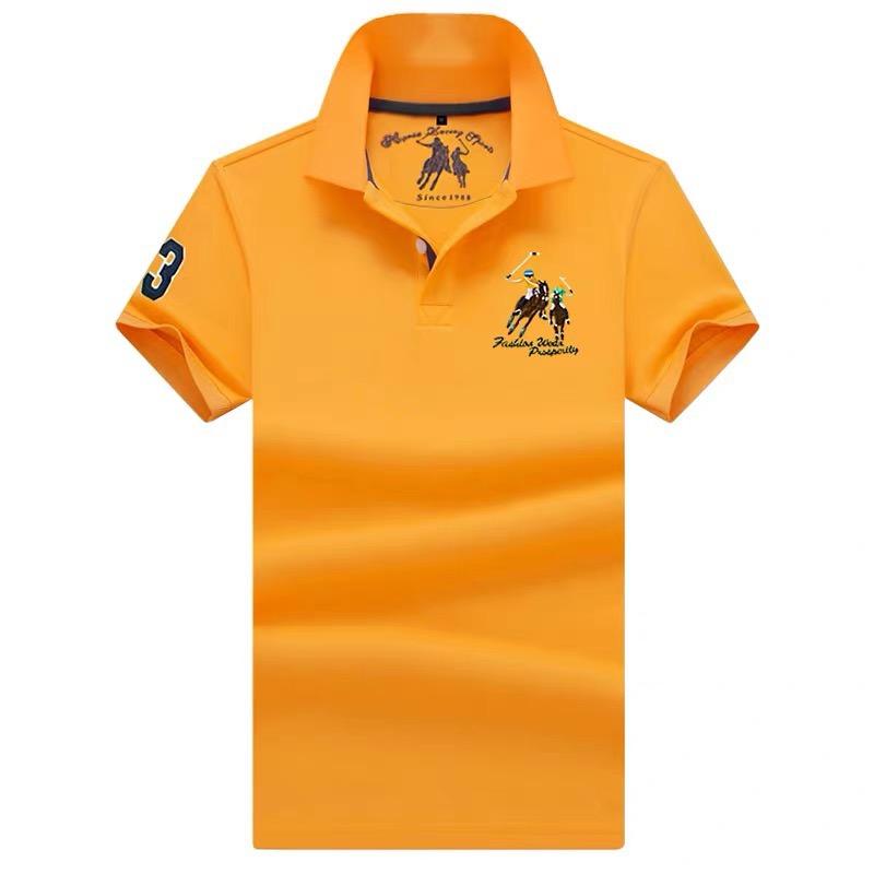 TrendHub Plussstørrelse 6XL 100% Bomull Herre Poloskjorter Kortermet Business Casual Herre T-skjorter Broderi Mann T-skjorter