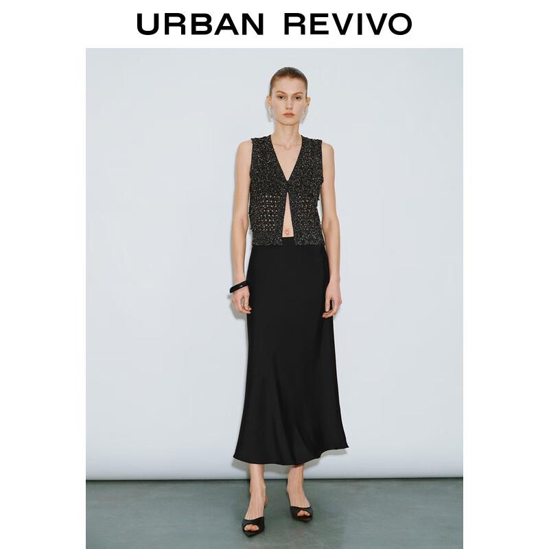 

Женский вязаный топ-майка UR с V-образным вырезом и бисером M