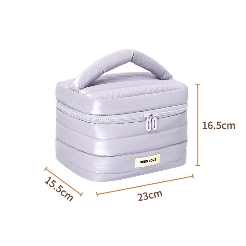 

Вместительная ручная косметичка Водонепроницаемая Ударопрочная Сумка для хранения косметики Мягкая Квадратная Сумка для умывания Ванная