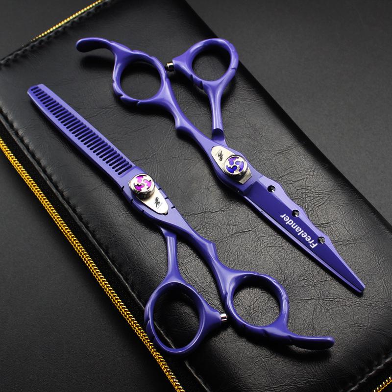 6.0 Inch Shin Gyosha Violet Hairdressing Scissors - Straight, Bangs, Thinning Scissors Violet Thinning Scissors