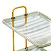 2 Layer Bathroom Counter Organizer Multifunctional Stand Light Luxury Display Shelf Sturdy Tray