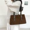 Retro suede bag multi-compartment autumn and winter new tote bag large capacity women's fashion shoulder bag women