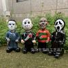 Horror Movie Garden Gnome Nightmare Killer Clown Doll Ornament Resin Crafts