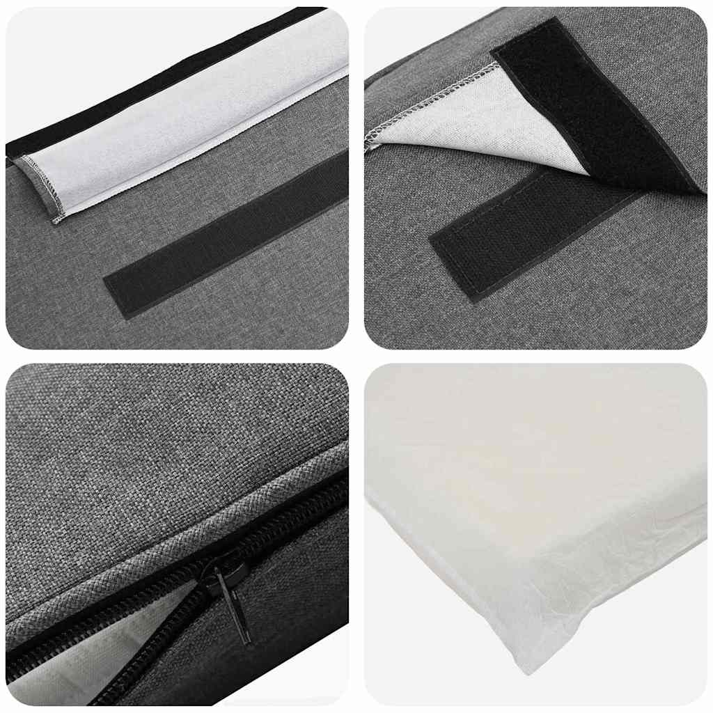 Upholstered Headboard in Brown and Light Grey 135 cm