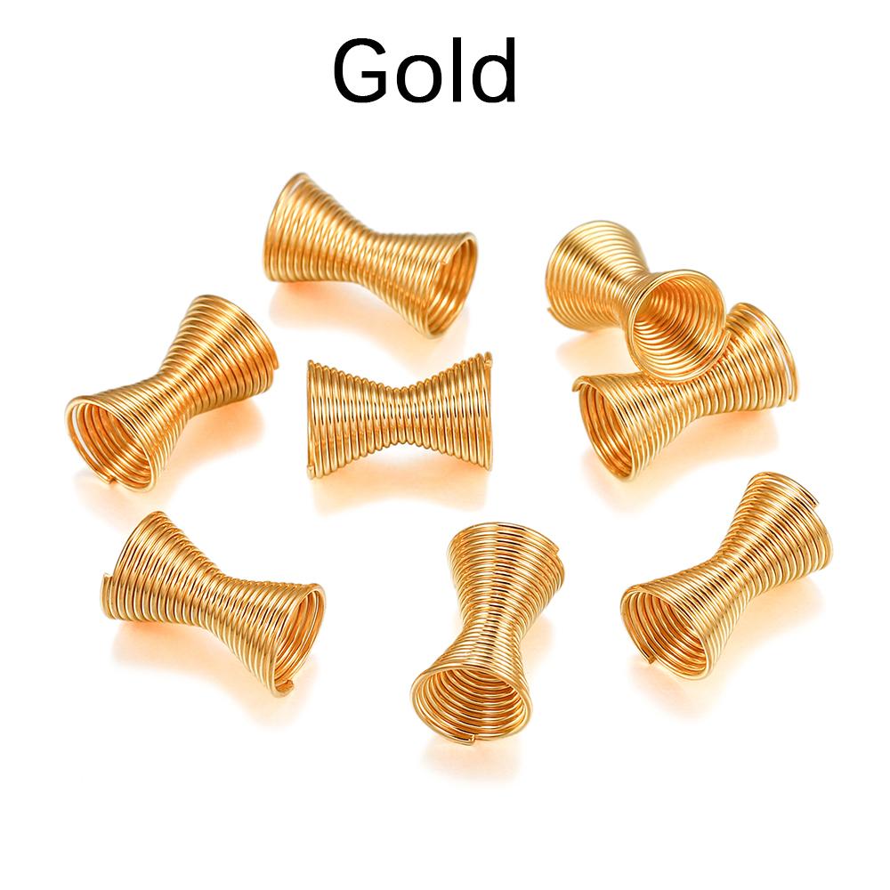 30pcs/lot 12x7mm Funnel Metal Spring Spacer Connector Stoppers End Beads Caps For DIY Jewelry Making Supplies Accessories