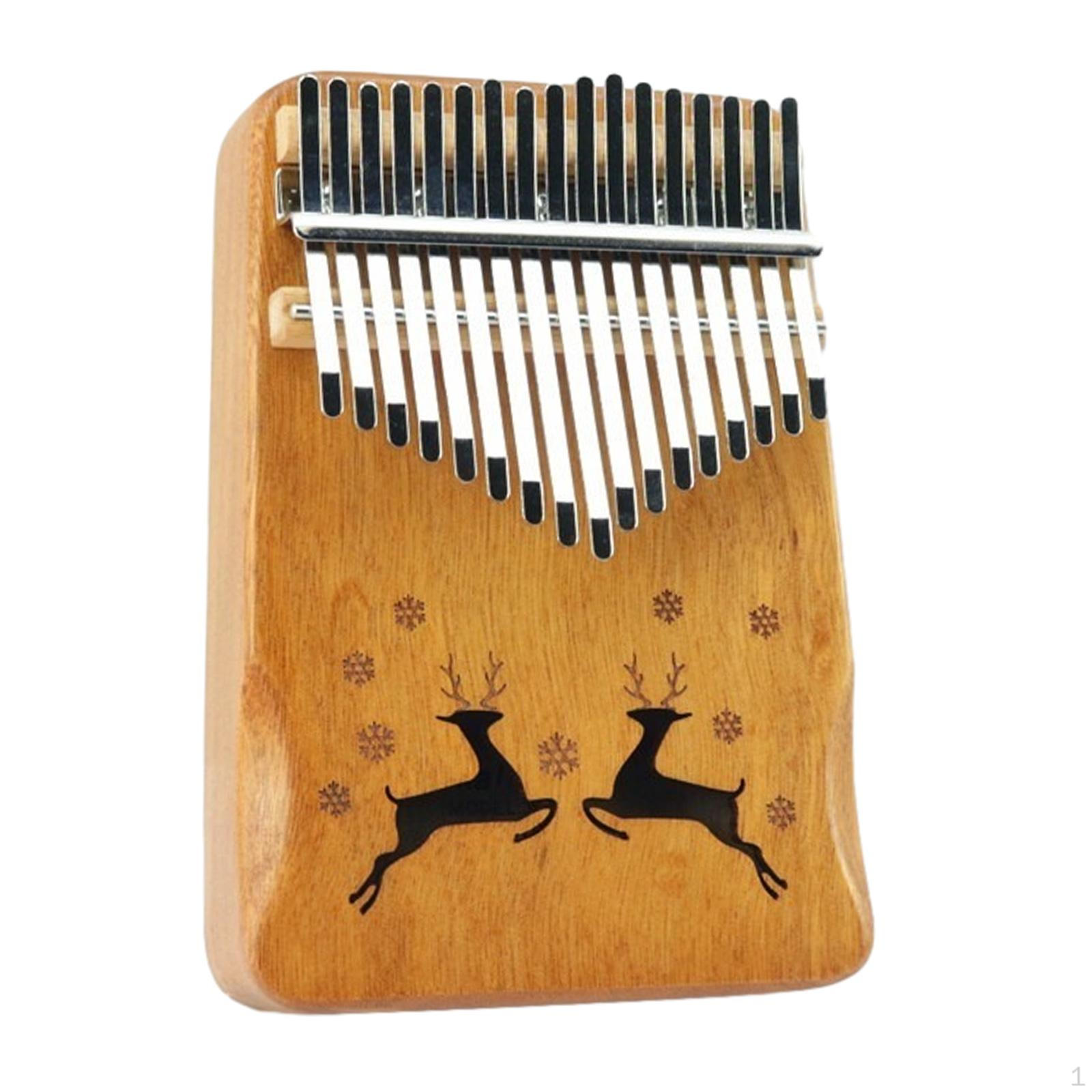 

17 Key Thumb Piano Finger Portable with Accessories, Professional,Marimba Wooden for Beginners deer