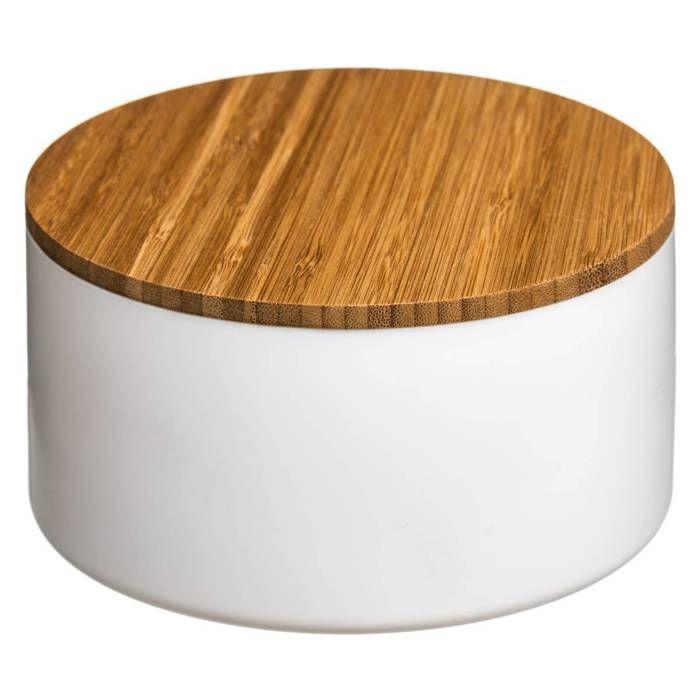 5five - boîte de rangement avec miroir "naturéo" blanc