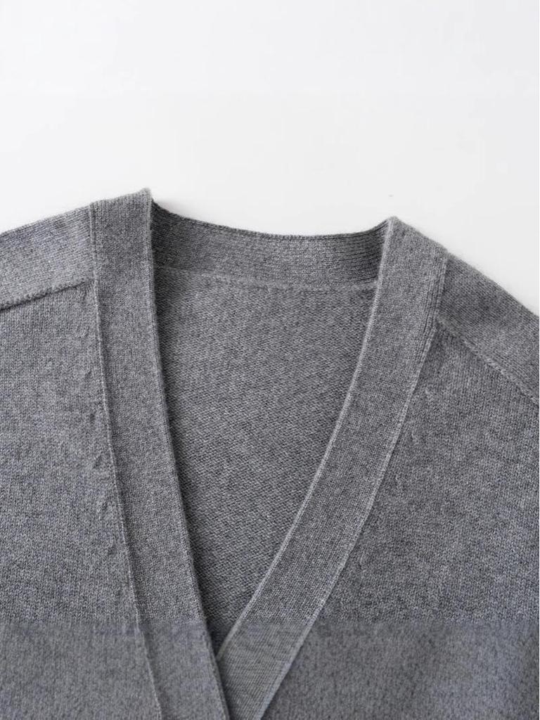 2025 Herbst/Winter Kaschmir-Cardigan mit V-Ausschnitt: Modischer, vielseitiger & locker sitzender Pullover
