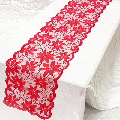 1 tovaglia rotonda per feste di nozze, copertura per tavolo festiva, decorazione per la casa rossa, pizzo floreale