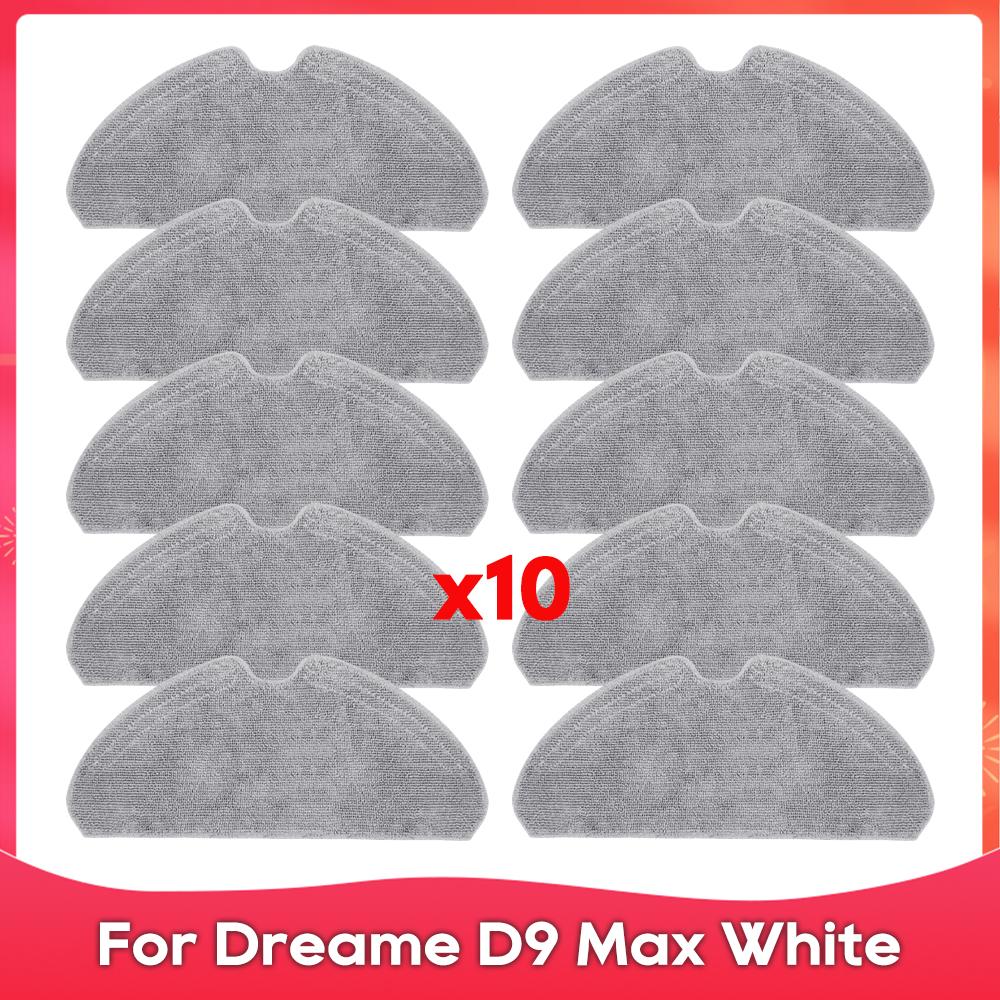 Fit For ( Dreame D9 Max White / RLD33GA ) Roller Side Brush Hepa Filter Mop Cloths Rag Robot Vacuum Cleaner Accessory Spare Part