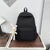 Schoolbag Fashion Large Capacity School Bag Girls Junior High School Travel Backpack Japanese Solid Color College Student Lightweight Versatile 