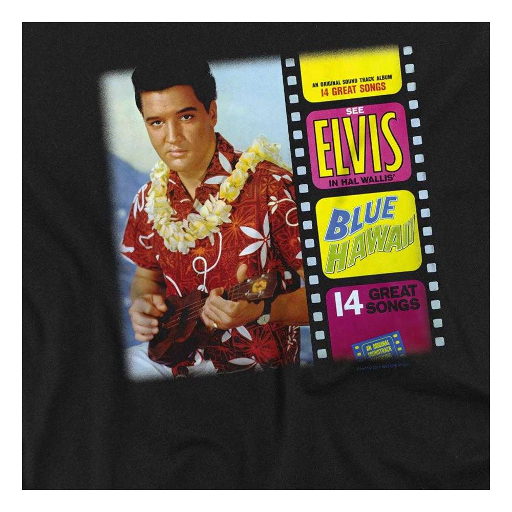 Elvis Presley Unisex Adult Blue Hawaii Album Long-Sleeved T-Shirt