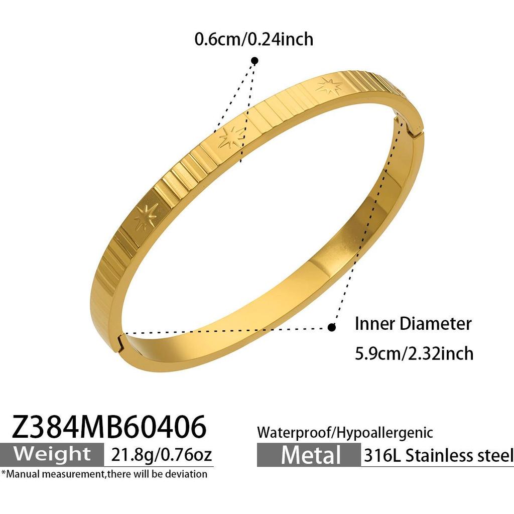 Elegant Dames Volledig Diamanten Armband in 18K Verguld Roestvrij Staal – Veerkrachtig, High-End Ontwerp