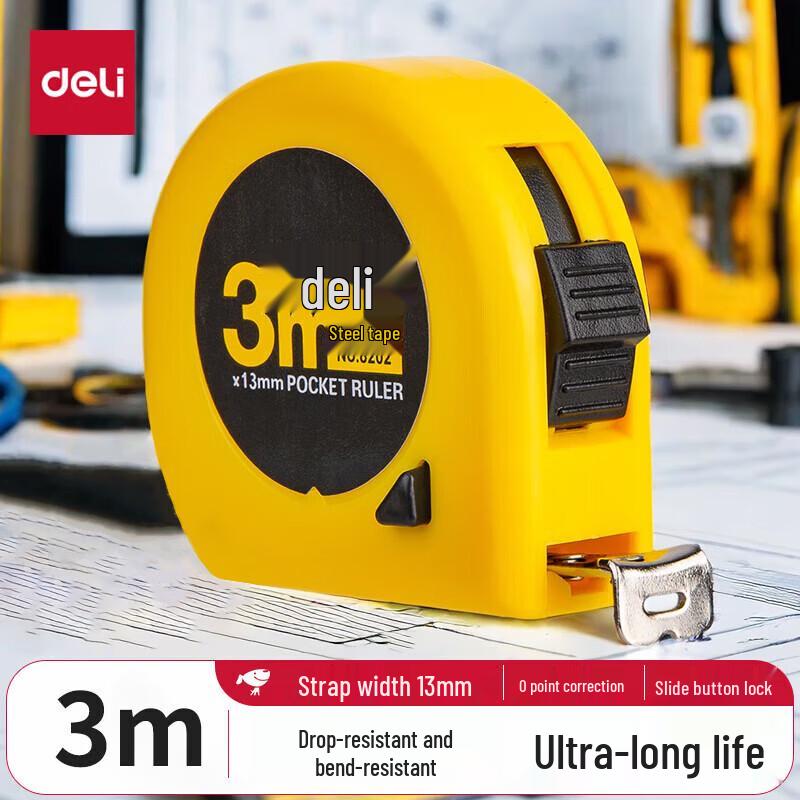 Deli 3m Steel Measuring Tape