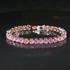 New Hip Hop One Row Shiny Crystal Tennis Stretch Anklet Foot Chain Ankle Bracelet pink Cz Anklets Beach Fashion Anklet Jewelry