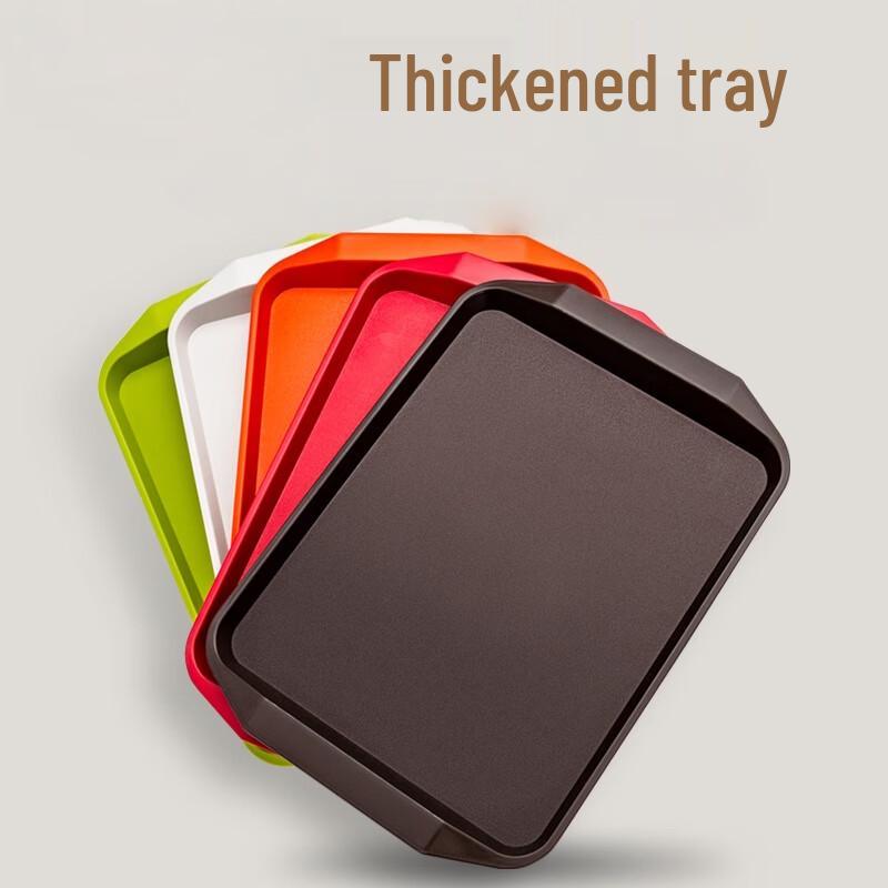 MOLUONA Rectangular Non-slip Plastic Serving Tray