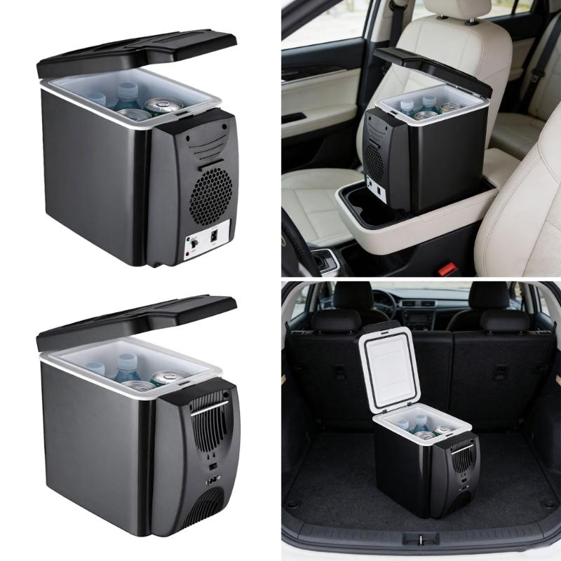 6L Travel Car Refrigerator Featuring Cooling And Heating Function Ideal For Camping And Road Trips
