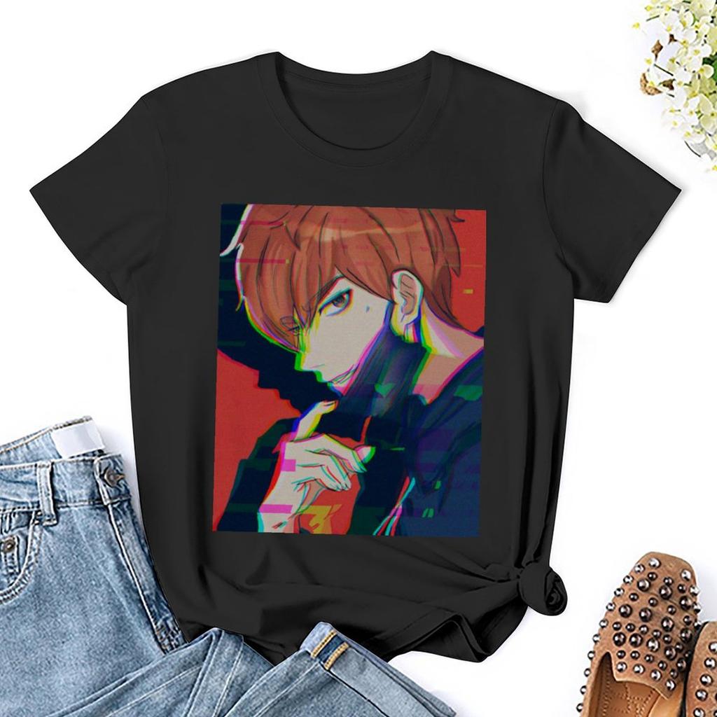 Milgram Kajiyama Fuuta T-Shirt Aesthetic Clothes Summer Tops Animal Print Shirt For Girls T Shirts For Womens