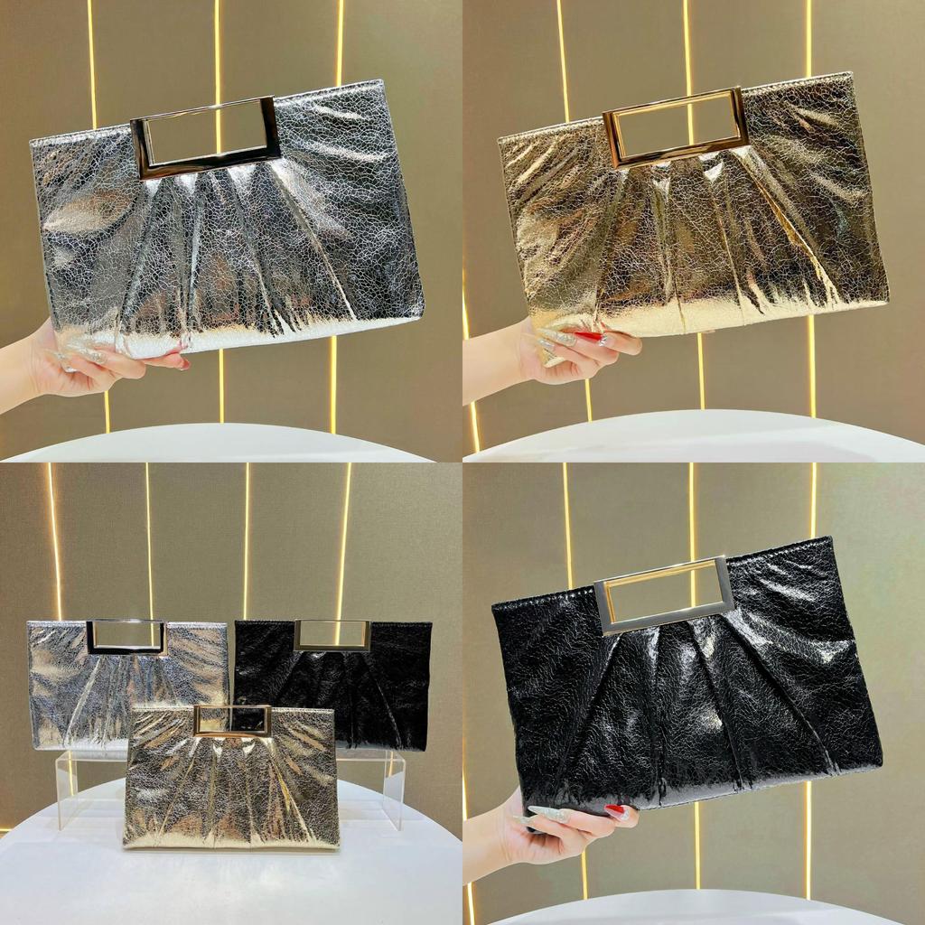 Elegant Sequined Evening Bag With Chain Strap For Formal Events