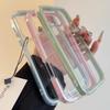 Clear Color Frame Phone Case For iPhone 16 15 14 Plus 13 12 11 Pro Max Shockproof Bumper Protective Soft Back Cover Capa